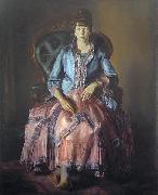 George Wesley Bellows Painting: Emma in a Purple Dress oil painting on canvas